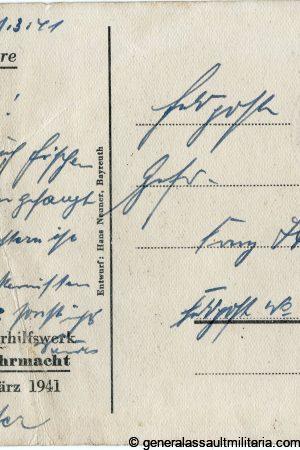 Tag der Wehrmacht postcard with Luftwaffe clasps
