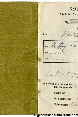 Soldbuch of Gefreiter Karl Plattner 1./Pz. Abw. Abt. 670