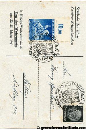Symbole der Ehre, WHW Destroyer badge postcard