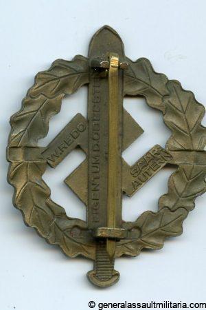 SA sports badge in bronze - Werner Redo