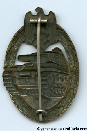 Panzer assault badge in bronze - Otto. Schickle, Pforzheim