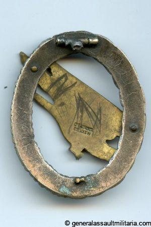 Denazified paratrooper badge - C.E. Juncker, Berlin