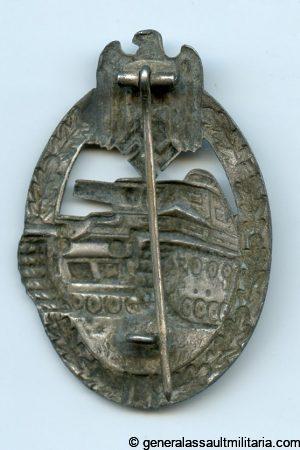 Panzer assault badge in silver - Paul Meybauer, Berlin