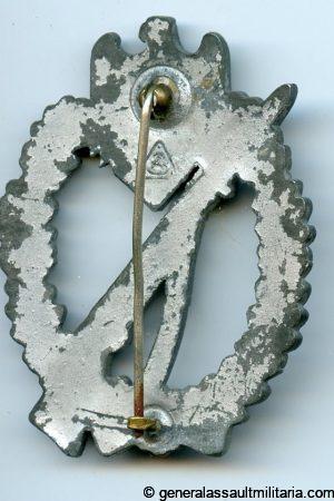 Infantry assault badge in silver - A.S. in triangle, Gablonz