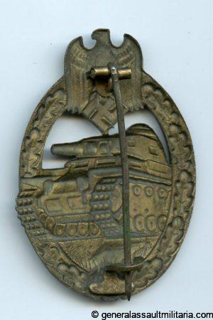 Panzer assault badge in bronze - GWL