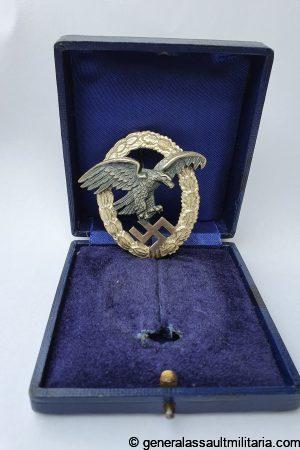 Luftwaffe observer badge + case - Assmann & Söhne