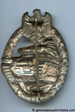 Panzer assault badge in silver - Schauerte & Höhfeld