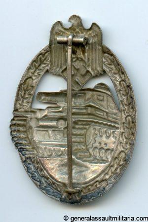 Panzer assault badge in silver - Otto Schickle, Pforzheim