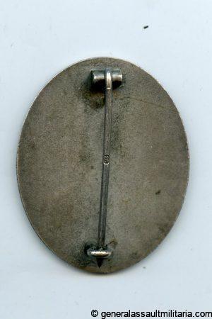 Wound badge in silver - MM26 B.H. Mayer, Pforzheim.