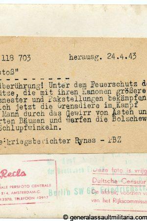 ''Der Gegenstoss'' press photo 24.4.43
