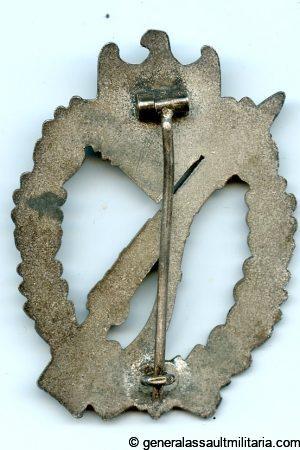 Infantry assault badge in silver - E.F. Wiedmann, Frankfurt