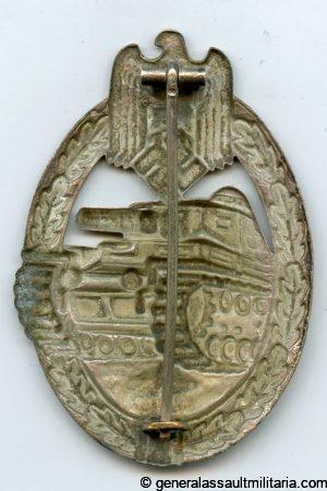 Panzer assault badge in silver - Otto Schickle, Pforzheim