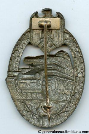 Panzer assault badge in silver - Wilhelm Deumer, Lüdenscheid