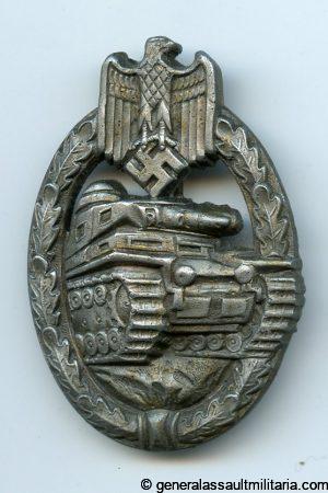 Panzer assault badge in bronze - Hymmen & Co, Lüdenscheid