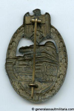 Panzer assault badge in bronze - Hymmen & Co, Lüdenscheid