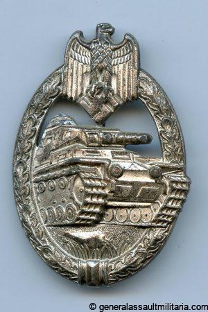 Panzer assault badge in silver - Steinhauer & Lück, Lüdenscheid