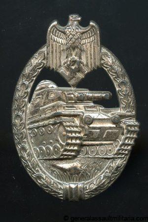 Panzer assault badge in silver - Steinhauer & Lück, Lüdenscheid