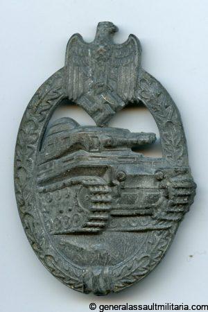 Panzer assault badge in silver - Rudolf Karneth, Gablonz