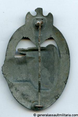 Panzer assault badge in silver - Rudolf Karneth, Gablonz