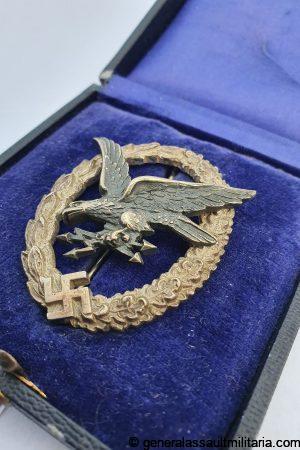 Luftwaffe ROAG badge + case - Wilhelm Deuemer, Lüdenscheid