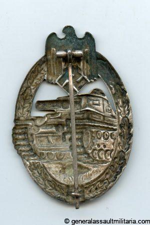 Panzer assault badge in silver - Otto Schickle, Pforzheim