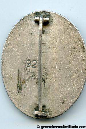 Wound badge in silver - MM92 Josef Rückert & Söhne, Gablonz