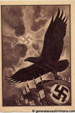 1935 telegram with NS propaganda art