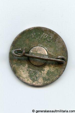 NSDAP party badge - RZM M1/72 Fritz Zimmermann