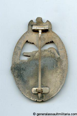 Panzer assault badge in silver - 'Fritz Zimmermann, Stuttgart'
