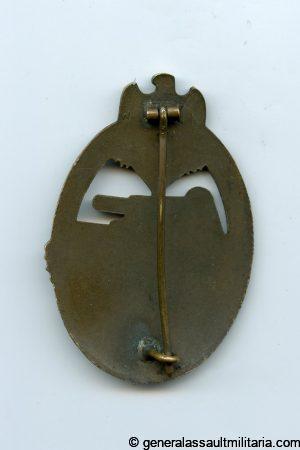 Panzer assault badge in bronze - Karl Wurster, Markneukirchen