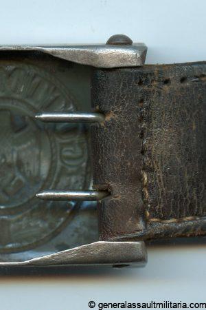 Denazified steel Heer buckle - stamped 1940