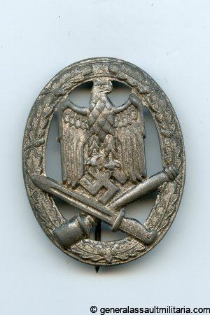 General assault badge in silver - Paul Meybauer, Berlin