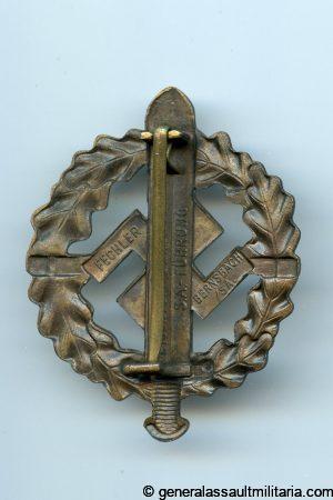 SA-sports badge in bronze - Fechler, Bernsbach
