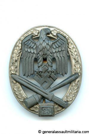 Numbered general assault badge 25 – Josef Felix & Söhne, Gablonz