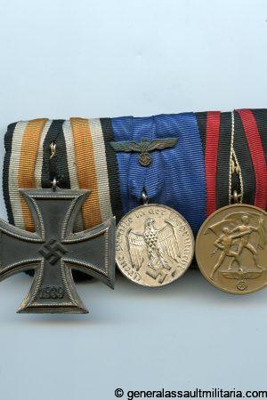 3-piece medal bar with Deschler round 3 EK2