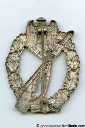 Infantry assault badge in silver – Wilhelm Deumer, Lüdenscheid