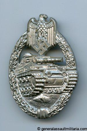 Panzer assault badge in silver - Edelmetallwerke List & Hertl, Wien