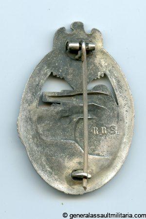 Panzer assault badge in silver - Rudolf Richter Schlag