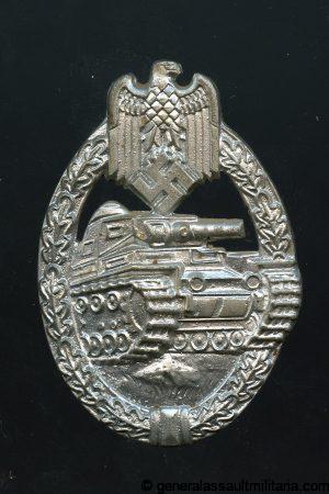 Panzer assault badge in silver - Edelmetallwerke List & Hertl, Wien