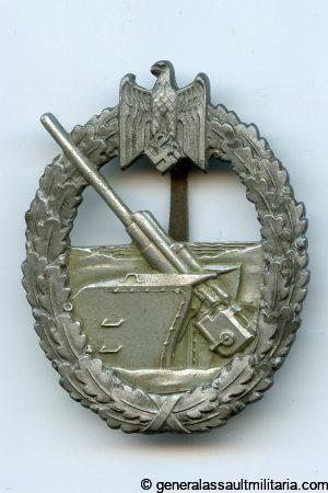 Kriegsmarine coastal artillery badge - Steinhauer & Lück, Lüdenscheid