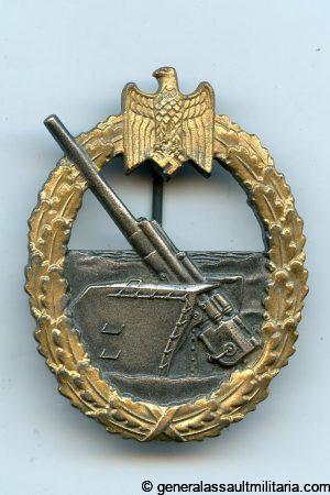 Kriegsmarine coastal artillery badge - Rudolf Souval, Wien