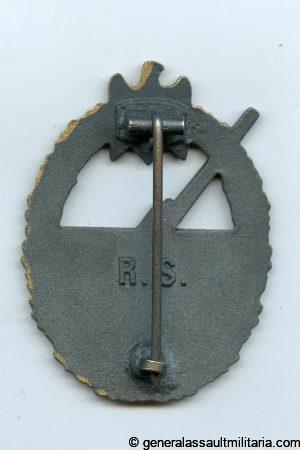 Kriegsmarine coastal artillery badge - Rudolf Souval, Wien