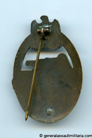 Panzer assault badge in bronze - Karl Wurster, Markneukirchen
