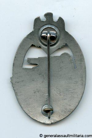 Panzer assault badge in silver - Hermann Aurich, Dresden