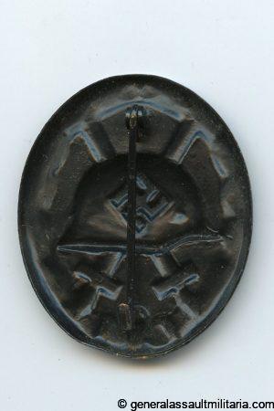 Wound badge in black - Emil Peukert, Gablonz