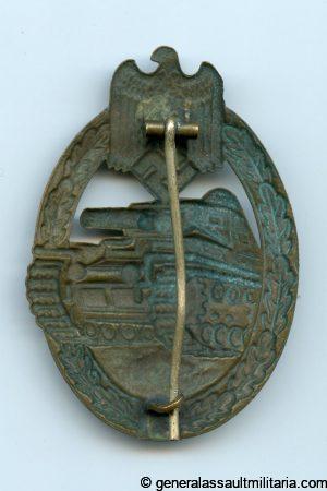 Panzer assault badge in bronze – Otto Schickle, Pforzheim