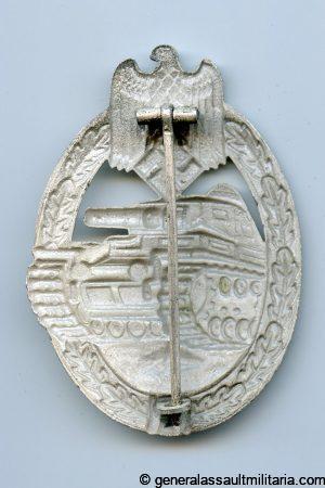 Panzer assault badge in silver - Otto Schickle, Pforzheim