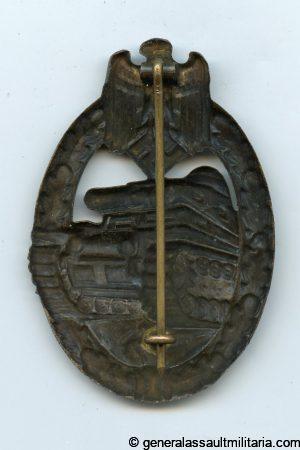 Panzer assault badge in bronze - Hymmen & Co, Lüdenscheid