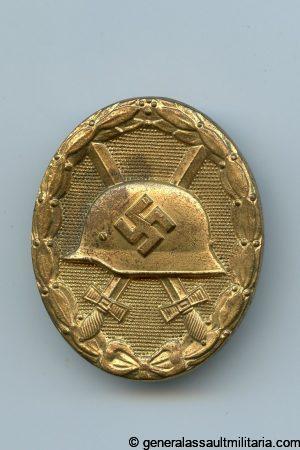 Wound badge in gold - MM11 Grossmann & Co, Wien