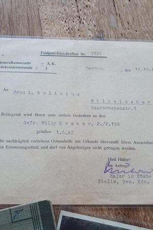Estate to Pionier gefreiten Willy Kramer